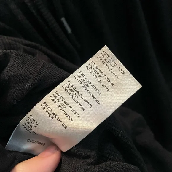 We The Free Bondi Blouson Black Crop Thermal Tie Back size Small Black - Picture 8 of 8